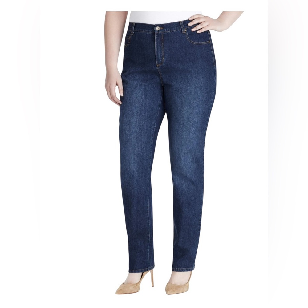 Gloria Vanderbilt Blue High Rise Jeans Straight Leg